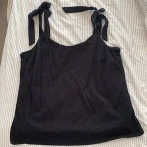 J Crew Factory Black Tank with Bows